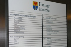 Slatsskylt - Haninge kommun